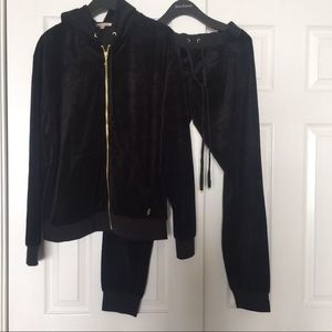 Juicy couture black hoodie & pants